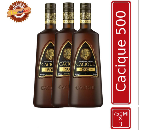 Ron Cacique 500 Venezolano X 3 - mL a $142