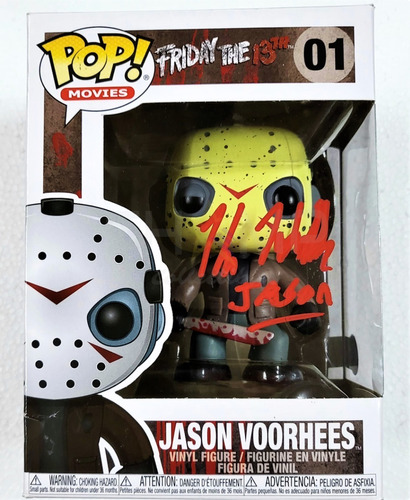 Funko Pop Autografiado Kane Hodder Jason Voorhees Viernes 13