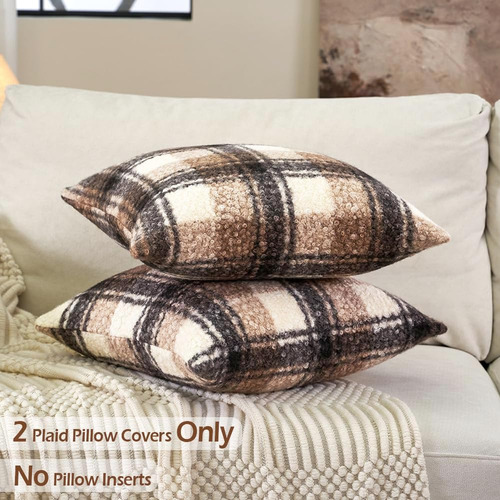 Jojogogo Fall Buffalo Buffalo Sherpa Sherpa Pillow Covers 18