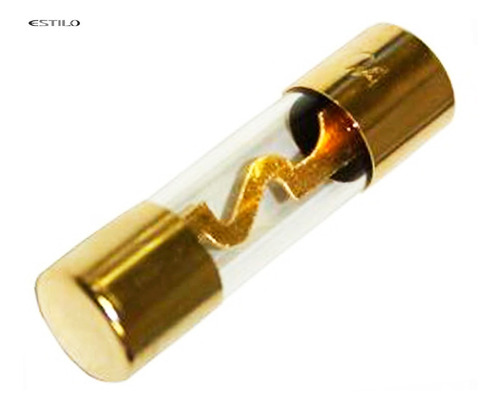 Imagen 3 de 4 de Portafusible Acrílico Plateado Para Potencia + Fusible 80 A.