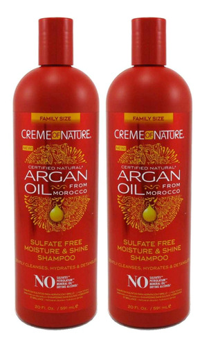 Creme Of Nature Champú De Aceite De Argán Sin Sulfato, 20.