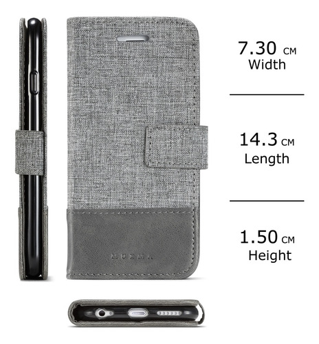 Muxma Mx102 - Funda Para iPhone 6 (piel, Con Función Atril,