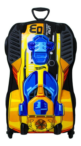 Imagem 2 de 10 de Mochilete Escolar Hotwheels Dune Dourado Maxtoy Alto-relevo