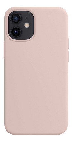 Capa Capinha Silicone Compatível Com iPhone 12 Mini Cor Rosa Areia