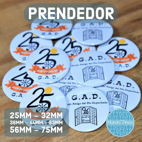 30 Pines Prendedores Souvenirs Diseños Personalizados 44mm No Aplica Personalizado