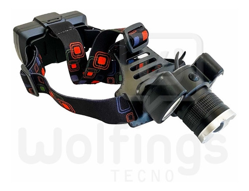 Imagen 2 de 3 de Linterna Minero Led Cabeza Vincha Recargable Profesional