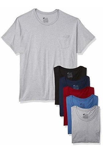 Hanes Comfortsoft Camisetas Sin Etiqueta Con Bolsillo Para H