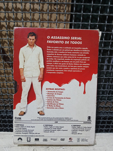 Dvd Dexter/ Temporadas 1,2 E 3 (Usado)