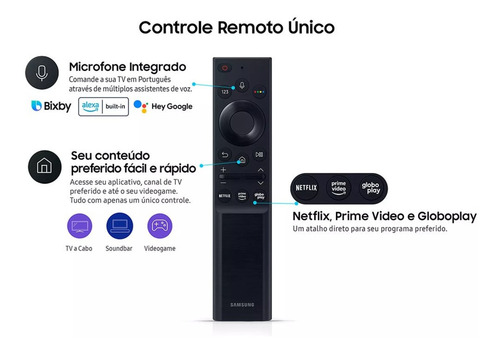 Imagem 4 de 4 de Smart Tv Samsung Led 4k 50 Wi-fi Tizen Comando De Voz Un50au