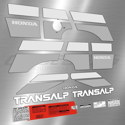 Calcos Honda Transalp Xl 600v Año 89/90 Completo Advertencia