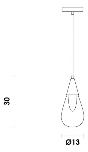Pendente Gem Bronze Bella 25w Hl026 Vidro Soprado 27cm G9 110v/220v
