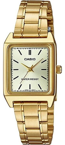 Reloj Casio Quartz Ltpv007 Dama Dorado 