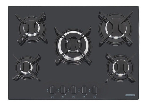 Fogão Cooktop Gás Tramontina Perfecta Penta 5gg Tri 70 Preto 127V/220V