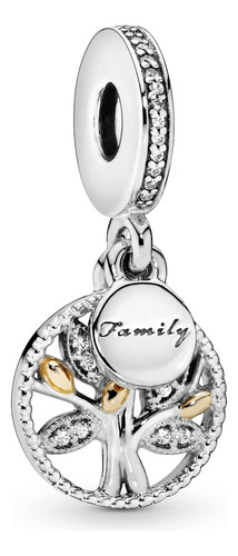 Pandora Jewelry Sparkling Family Tree Dangle Charm De Cúbica