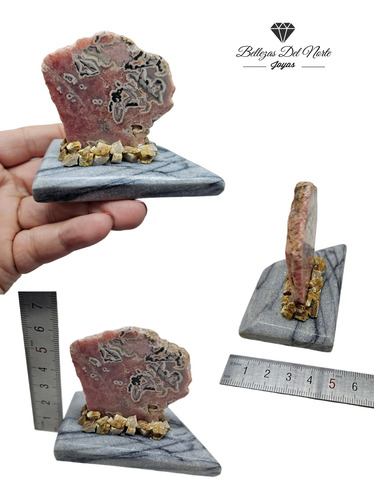 Rodocrosita Colección Sobre Base De Mármol