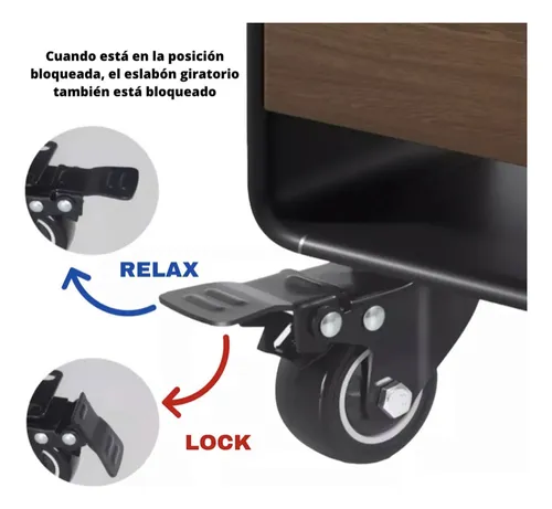 Set 4 Ruedas Giratorias Con Freno Para Muebles Y Carrosg3