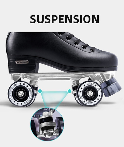 Imagen 9 de 10 de Patines Artisticos Profesionales Aluminio Silicona Negro