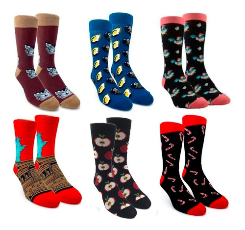 Imagen 2 de 9 de Medias Pack X6 Diseños Unisex Ffyr