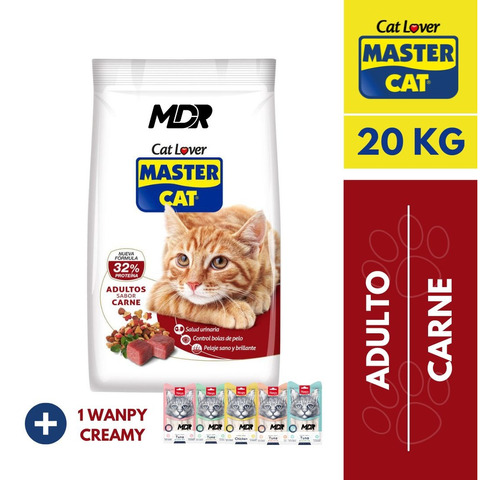 Master Cat Adulto Carne 20kg | Solo Stgo | Mdr