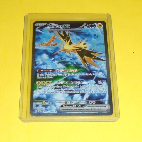 Ccc21 Pokemon Scarlet & Violet 151 Zapdos Ex 202 Tcg Inglés (Usado)