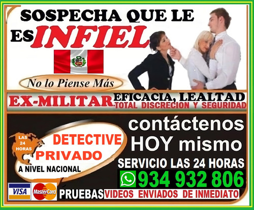 Detective Peruano Investigador Privado Infieles Descubre Ya