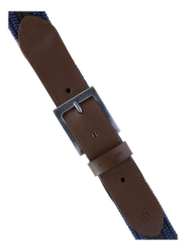 Cinturón Casual Scappino Trenzado Algodón Hombre Color Café obscuro Talla 32