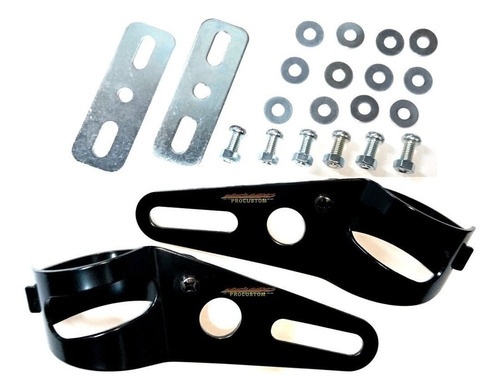 Soporte Faro Optica Delantero Cafe Racer Moto Tracker El Par