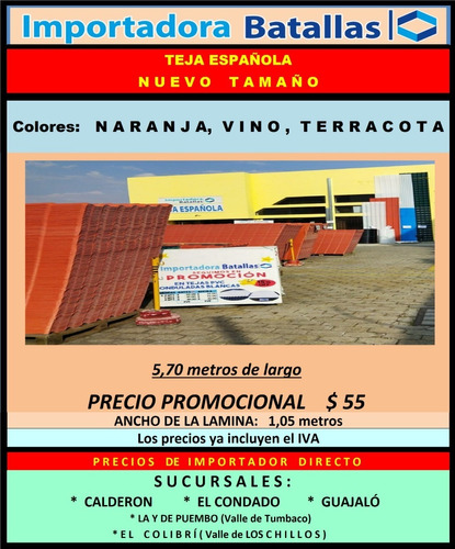 Imagen 1 de 12 de Trapezoidal Industrial Promoción Teja Española Tuberia  T3