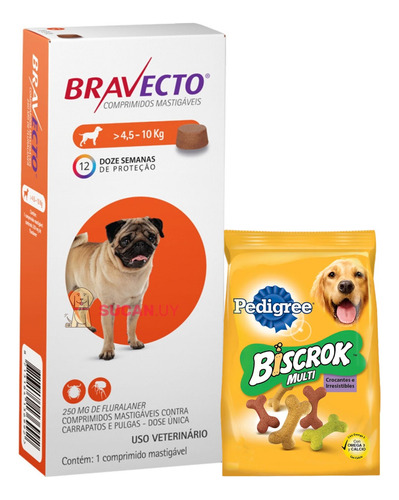 Pastilla Bravecto Anti Pulgas (3 Meses) - Perros 4,5 A 10 Kg