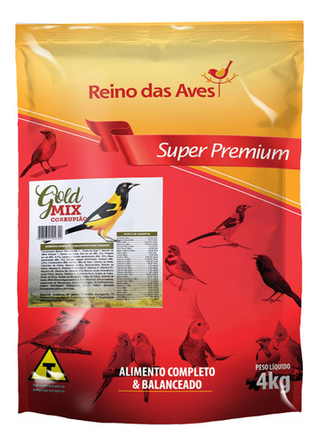 Corrupião Gold Mix - 4 Kg Reino Das Aves