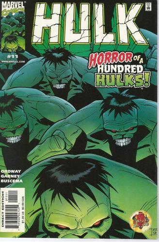 Hulk N° 11 - Em Inglês - Editora Marvel - Formato 16,5 X 24 - Capa Mole - Bonellihq Cx242 Nov23