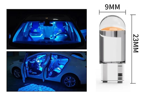 2 Ampolletas Led Cristal Cola De Pez T10 Alta Potencia