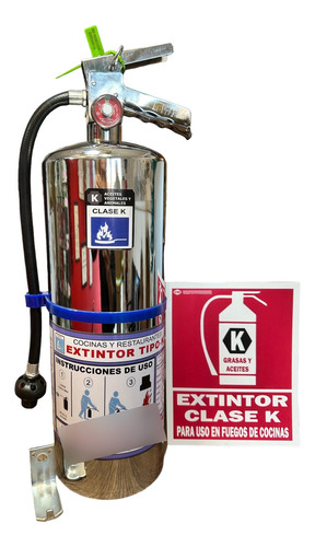 Extintor Tipo K 6 Lts Para Cocinas