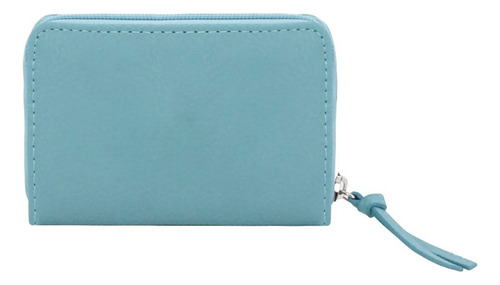 Billetera Compacta Trendy Compacto Y Elegante Logo Trdy Color Aqua Diseño De La Tela Liso