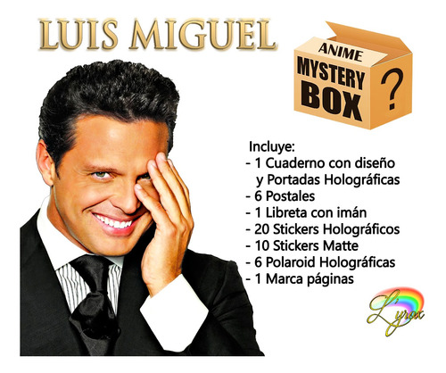 Luis Miguel Mystery Box Holografica Cuaderno Polaroid Y Mas