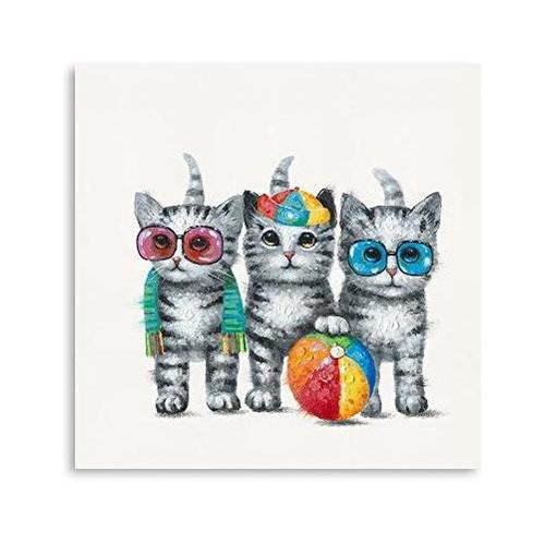 Lindo Cat Canvas Wall Art: Fotos De Gatos Enmarcados 4fspn