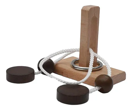Rompecabezas de madera y cuerda shop