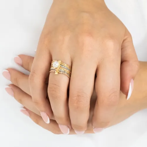 Anillo semanario con piedra sales