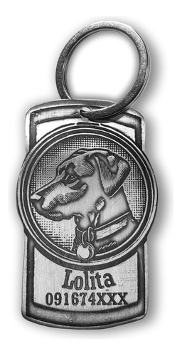 Chapita Placa Identificacion Perros, Acero Inox. Modelo Cil