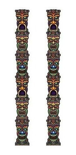 Beistle S50467az2 Totem Articulado Tiki 2 Piezas, Multicolor