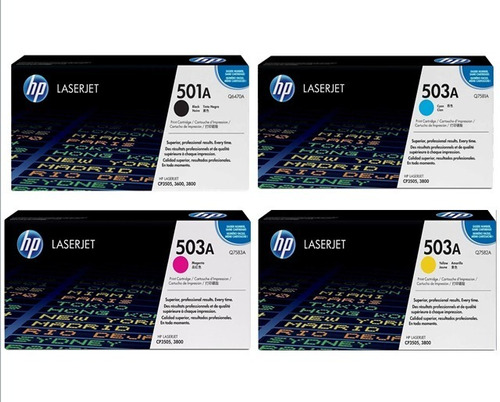 Toner Hp 503a Q6470a Q7581a Q7582a Q7583a 100% Original