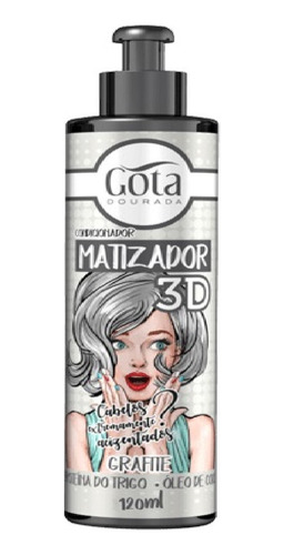 Gota Dourada Matizador 3d Grafite Condicionador 120ml