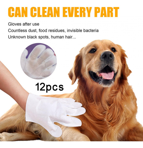 12 Toallitas De Limpieza Desechables Para Mascotas Para