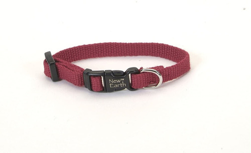 Nueva Tierra De Soja Perro Collar, M, Rojo