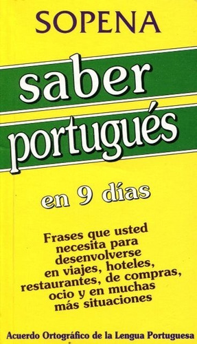 Saber Portugues En 9 Dias Sopena