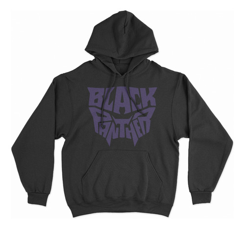 Buzo Hoodie Con Capucha Adulto De Logo Pantera Negra, Marvel