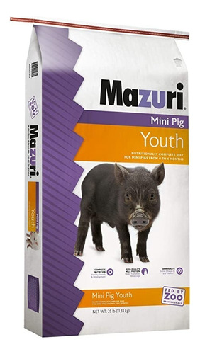Mazuri Mini Pig Youth Alimento Para Mini Pig Joven 11.3 Kg