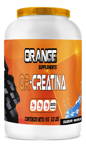 Creatina Monohidratada Suplemento 1kg 100 Servi Naranja Oran