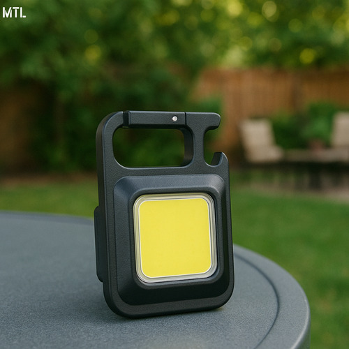 Linterna Multifuncional Mtl Llavero Led Keychain Recargable Linterna Negro Luz Blanco