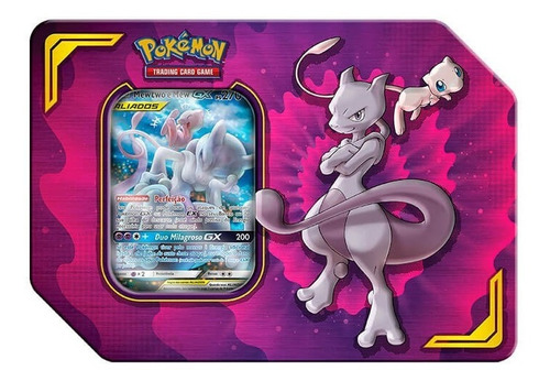 Pokémon Tcg Lata Parceria Poderosa - Mewtwo E Mew Gx